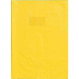 Protge cahier a4 calligraphe grain cuir jaune