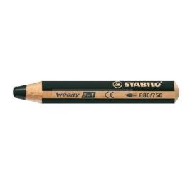 Crayon de couleur stabilo woody 3 in 1 noir de bougie