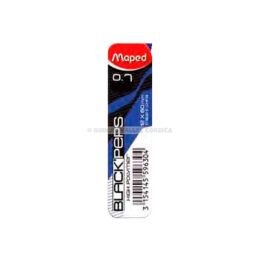 12 mines de crayon maped black'peps 0.7 mm h