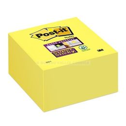 Notes cube 350 feuilles super sticky jaune 76 x 76