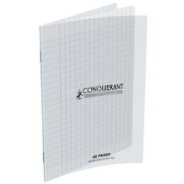 Cahier conquerant classique a5+ 96 pages grands carreaux transparent