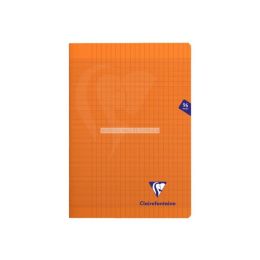 Cahier polypro a4 96 pages grands carreaux orange