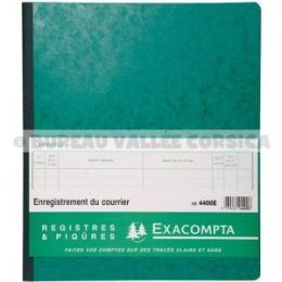 Cahier piqre 32x27cm enregistrement du courrier 26 lignes 80 pages