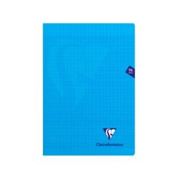 Cahier polypro a4 96 pages grands carreaux bleu