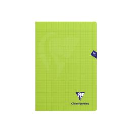 Cahier polypro a4 96 pages grands carreaux vert