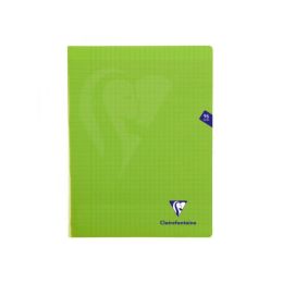 Cahier polypro 96 pages grands carreaux seyes vert