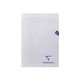 Cahier polypro a4 96 pages grands carreaux transparent