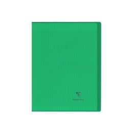 Cahier polypro a4+ 96 pages grands carreaux vert