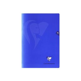 Cahier polypro a4 96 pages grands carreaux bleu marine