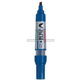 Marqueur permanent biseau pilot vsupercolor rechargeable bleu large