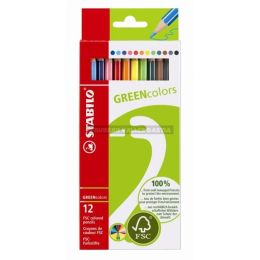 12 crayons de couleur 2,5 mm stabilo green colors