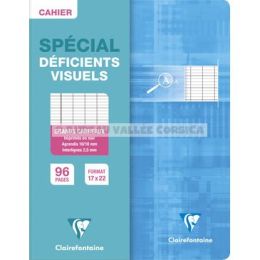 Cahier piqu dficients visuels 17 x 22 cm 96 pages grands carreaux