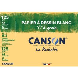 12 feuilles a4 125 g blanc c  grain