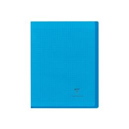 Cahier polypro a4 96 pages grands carreaux bleu