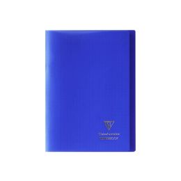 Cahier polypro a4 96 pages grands carreaux bleu marine