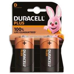 2 piles lr20 duracell plus