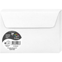 20 enveloppes 114 x 162 mm 120 g blanc iris