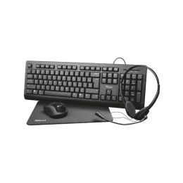 Kit tltravail 4-en-1 casque clavier souris et tapis