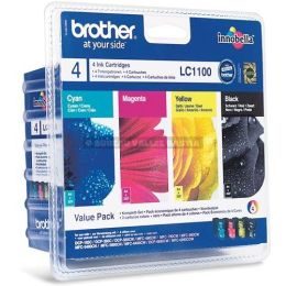 Pack cartouches d'encre brother lc1100 noire + couleur