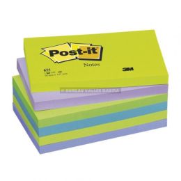 6 postit notes menthe assorties 76 x 127 mm