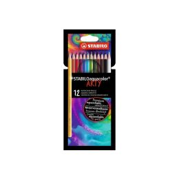 12 crayons de couleur aquarellables aquacolor arty