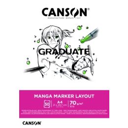 Bloc dessin 50 feuilles a4 graduate manga marker layout