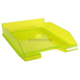 Corbeille  courrier combo midi vert anis glossy transparent