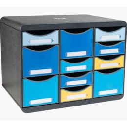 Moule de classement storebox multi 11 tiroirs bee blue