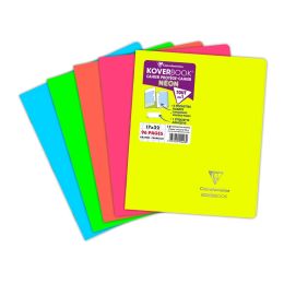 Cahier polypro neon 17 x 22 cm 96 pages grands carreaux