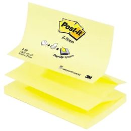 12 blocs z-notes jaune 76 x 127 mm