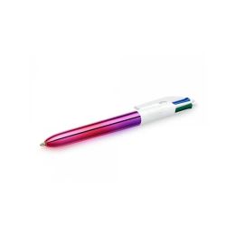 Stylo  bille 4 couleurs rose iris