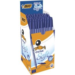 50 stylos  bille bleu bic cristal soft