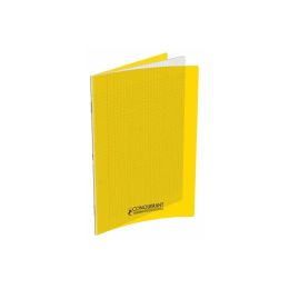 Cahier polypro 24 x 32 cm 140 pages grands carreaux jaune