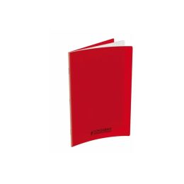 Cahier polypro 24 x 32 cm 140 pages grands carreaux rouge