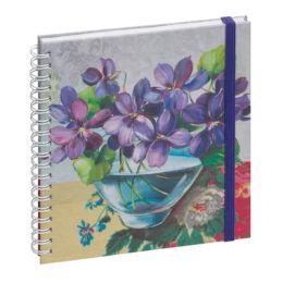 Agenda de bureau sophie adde lady 18s spiral 1 semaine sur 2 pages 15 x 17 cm violettes