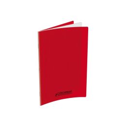 Cahier polypro 24 x 32 cm 48 pages grands carreaux rouge