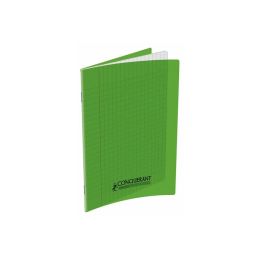 Cahier polypro 17 x 22 cm 48 pages grands carreaux vert