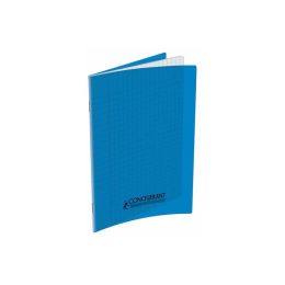 Cahier polypro 17 x 22 cm 48 pages grands carreaux bleu