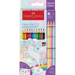 13 crayons de couleur colour grip licorne