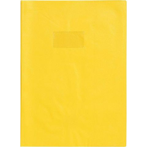 Protge cahier a4 calligraphe grain cuir jaune