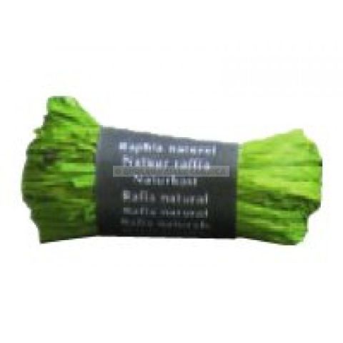 Ruban d'emballage cadeau raphia naturel 50g vert anis