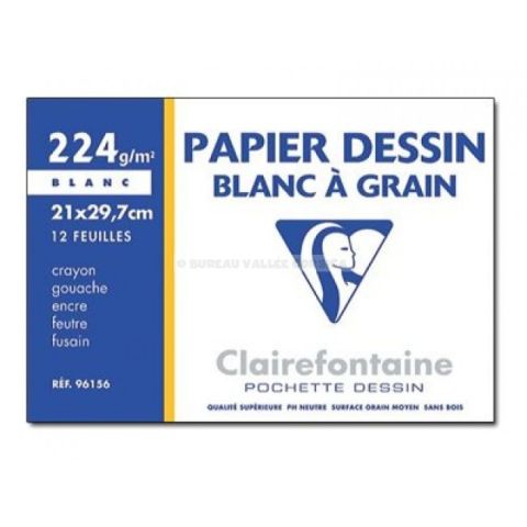 12 feuilles de papier  dessin a4 clairefontaine dessin  grain