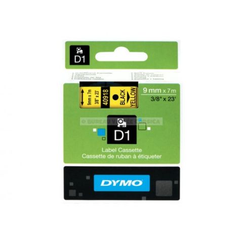 Ruban dymo d1 noir jaune