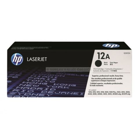 Toner laser hp 12a pack de 2 noir q2612ad