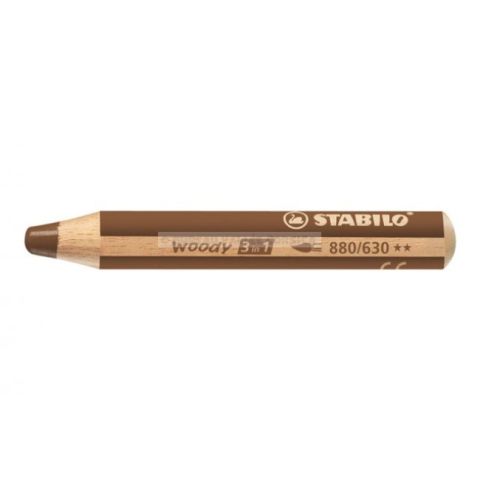 Crayon de couleur stabilo woody 3 in 1 terre de sienne 