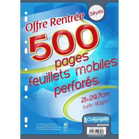 500 copies simples calligraphe 8000 a4 grands carreaux