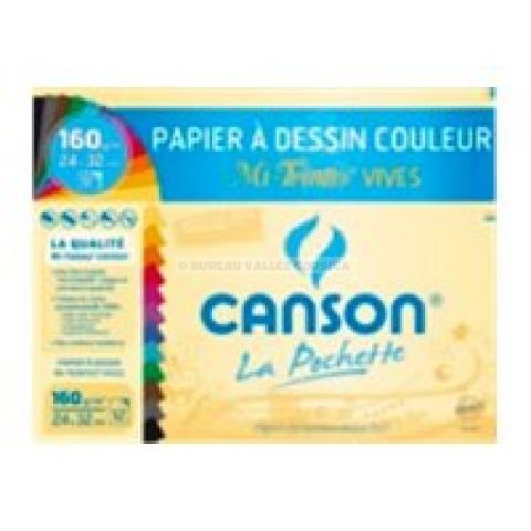 8 feuilles de papier  dessin canson la pochette mi-teintes