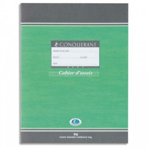 Cahier a5+ 96 pages conquerant grands carreaux