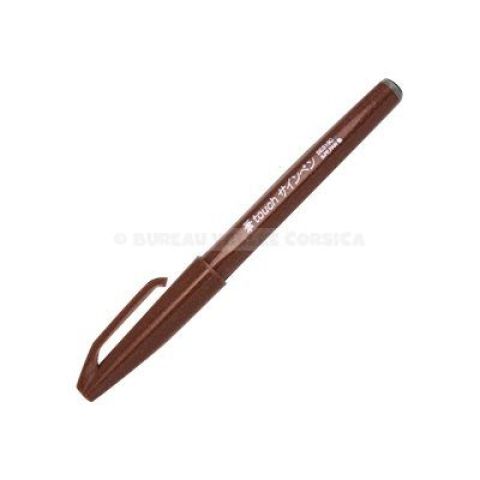 Feutre pinceau marron pointe souple pentel  arts touch sign pen