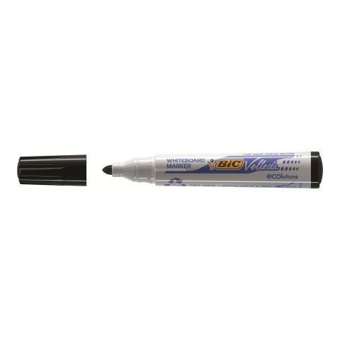 12 feutres bic velleda ecolutions 1701 noir ogive effacable  sec